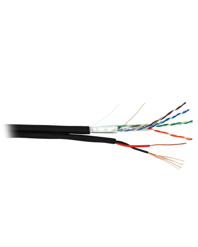 F/UTP 4pair, Cat5e, Out, PVC+PWR (EC-UF004-5E-PC050-PE-BK). Кабель «витая пара» (LAN) для структурированных систем связи. NETLAN в Благовещенске