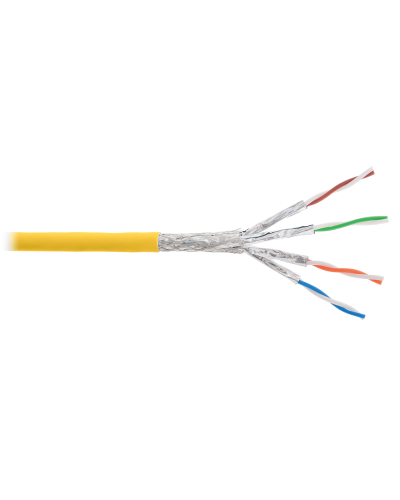 S/FTP, 4pair, Cat7a, Solid, In, LSZH (NKL 4375C-YL). Кабель «витая пара» (LAN) для структурированных систем связи. NIKOLAN в Благовещенске