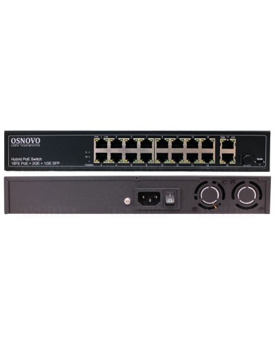 SW-61621(300W). Коммутатор 16-портовый Fast Ethernet с PoE. OSNOVO в Благовещенске
