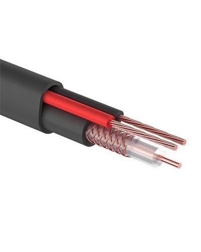 КВК-П-2+2x0,75 мм² (Cu/CCA) черный PROconnect (01-4109). Кабель комбинированный для систем видеонаблюдения. PROCONNECT в Благовещенске