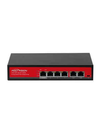 PND-04P-2M-BT1 (65W). Коммутатор неуправляемый 6-портовый с функцией PoE. Polyvision в Благовещенске
