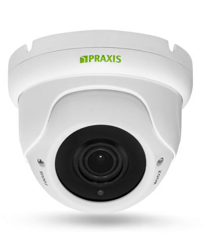 PP-7141IP 2.8-12 AUDIO. Видеокамера IP купольная. Praxis в Благовещенске
