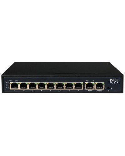 RVi-1NS08F-2T (1G). Коммутатор с питанием по PoE. RVi в Благовещенске