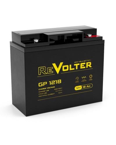 Revolter GP 1218. Аккумулятор автомобильный герметичный свинцово-кислотный. Revolter в Благовещенске