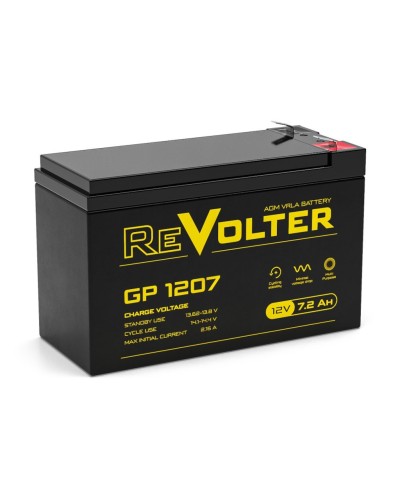 Revolter GP 1207. Аккумулятор автомобильный герметичный свинцово-кислотный. Revolter в Благовещенске