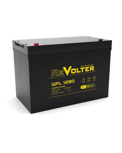 Revolter GPL 1290. Аккумулятор автомобильный герметичный свинцово-кислотный. Revolter в Благовещенске