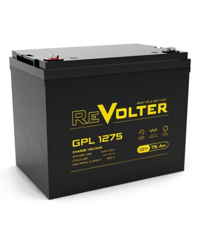 Revolter GPL 1275. Аккумулятор автомобильный герметичный свинцово-кислотный. Revolter в Благовещенске