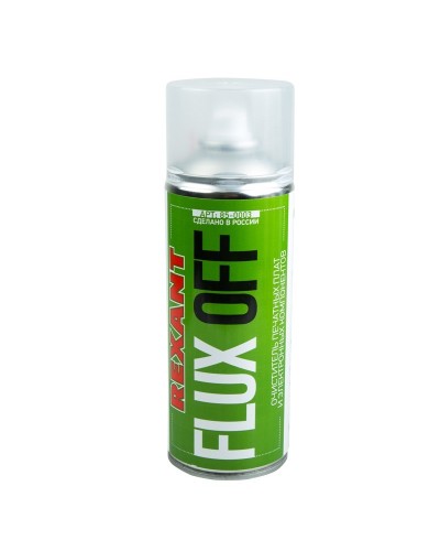 Очиститель печатных плат FLUX OFF, REXANT, 400 мл, аэрозоль (85-0003): Баллон с очистителем в Благовещенске