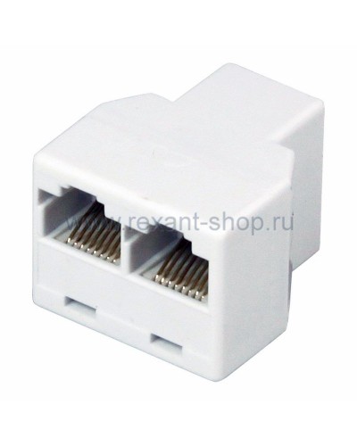 Двойник компьютерный UTP RJ-45(8P8C) (гнездо - 2 гнезда) REXANT (03-0103): Кабельный соединитель в Благовещенске