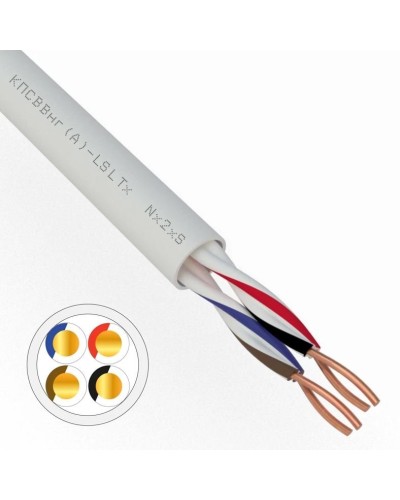 КПСВВнг(А)-LSLTx 2х2х0,5 REXANT (01-4875). Кабель для систем передачи данных пониженной пожароопасности c низким дымо- и газовыделением, с низкой токсичностью продуктов горения. Rexant в Благовещенске