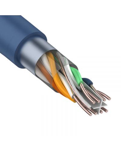 F/UTP, CAT 6, PVC, 4PR, 23AWG, INDOOR, SOLID, синий, 305 м, REXANT (01-0147). Кабель «витая пара» (LAN) для структурированных систем связи. Rexant в Благовещенске