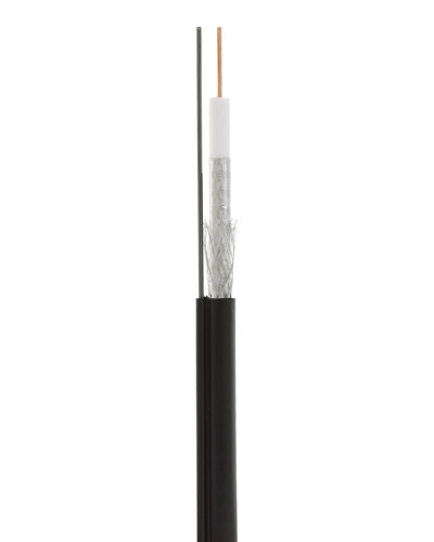 RG-11U, 75 Ом, CCS/Al/Al 83% + ТРОС*1 (бухта 305 м), черный OUTDOOR (01-3021). Кабель коаксиальный радиочастотный. Rexant в Благовещенске