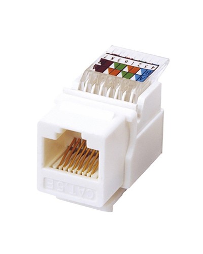 Модуль Keystone Jack RJ-45(8P8C), UTP, CAT 5e, тип 180 градусов, самозажимной, белый REXANT (03-1012): Модуль Keystone Jack в Благовещенске