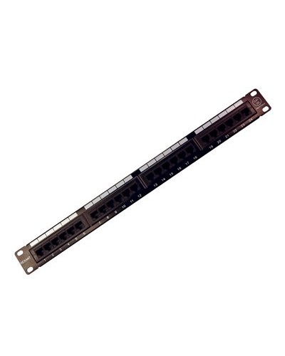 Коммутационная панель, 19", 1U, 24 порта RJ-45, категория 5e, UTP неэкранированная, черная Rexant (04-0021): Патч-панель 19" в Благовещенске