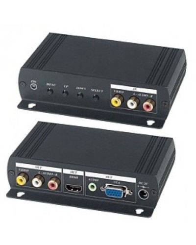 AD001HH. Преобразователь композитного видео и аудиосигналов в VGA и HDMI. SC&T в Благовещенске