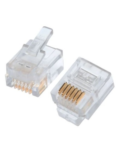 Коннекторы 6P6C (RJ-11) (100шт) (10-0228). Телефонный разъем 6P6C (RJ-11). SUPRLAN в Благовещенске