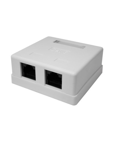 Розетка настенная RJ-45, 8P8C, Cat.6, 2 порта UTP (10-0310): Компьютерная розетка в Благовещенске