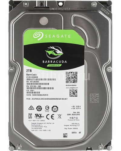 HDD 2000 GB (2 TB) SATA-III Barracuda (ST2000DM008). Жесткий диск (HDD) для видеонаблюдения. Seagate в Благовещенске