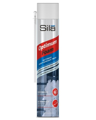 Пена монтажная SILA HOME OPTIMUM FOAM, всесезонная, 750 мл. Пена монтажная. Sila в Благовещенске