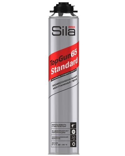 Пена монтажная Sila Pro TopGun 65 STANDARD, 850 мл. Пена монтажная профессиональная. Sila в Благовещенске