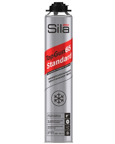 Пена монтажная Sila Pro TopGun 65 STANDARD winter, 850 мл. Пена монтажная профессиональная. Sila в Благовещенске