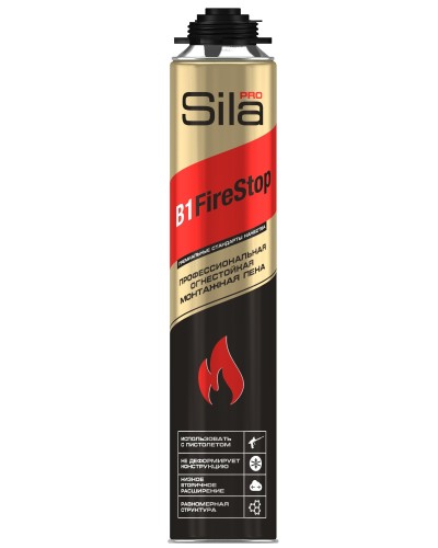 Пена огнестойкая Sila Pro B1 Firestop, 750 мл: Пена монтажная профессиональная в Благовещенске