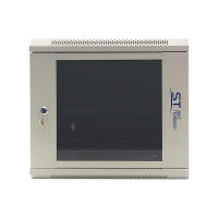 ST-NC9U600 (серый) С ПОЛКОЙ. Шкаф телекоммуникационный 19 настенный 9U. Space Technology