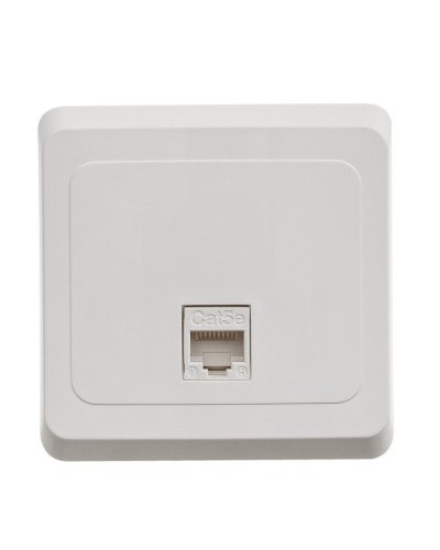 Этюд розетка RJ45, кат. 5Е, 1-местная, в сборе, скрытой установки, белый (KOMC-001B). Розетка компьютерная. Systeme Electric в Благовещенске
