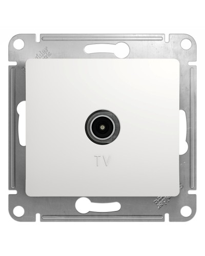 Glossa розетка TV антенна коннектор, 1-местная, скрытой установки, механизм, белый (GSL000193). Розетка TV антенна. Systeme Electric в Благовещенске