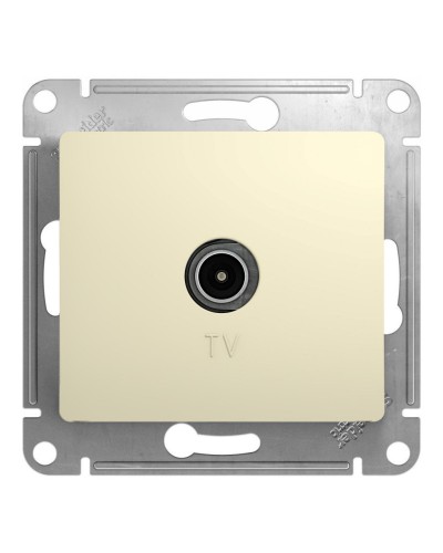 Glossa розетка TV антенна коннектор, 1-местная, скрытой установки, механизм, бежевый (GSL000293). Розетка TV антенна. Systeme Electric в Благовещенске