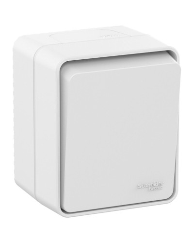 AtlasDesign PROFI54 выключатель 1-клавишный, открытой установки, белый (ATN540111). Выключатель. Systeme Electric в Благовещенске