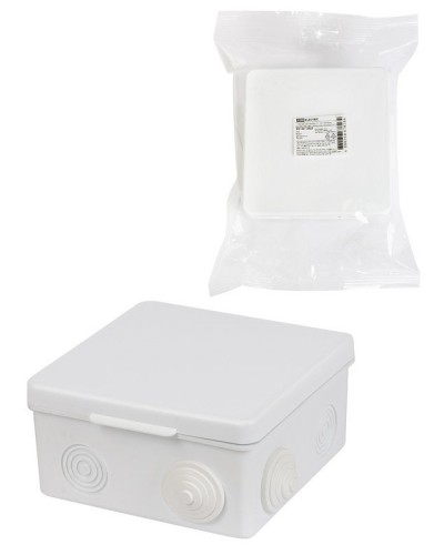Коробка ОП 100х100х55мм, крышка, IP54, 8вх. (SQ1401-0513). Распаячная коробка. TDM ЕLECTRIC в Благовещенске