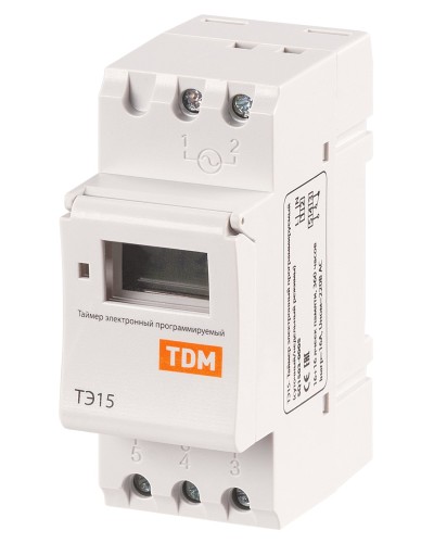 ТЭ15-1мин/7дн-16on/off-16А-DIN TDM (SQ1503-0005). Таймер электронный. TDM ЕLECTRIC в Благовещенске
