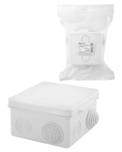 Коробка ОП 80х80х50мм, крышка, IP54, 7вх., белая (SQ1401-0922). Распаячная коробка. TDM ЕLECTRIC в Благовещенске