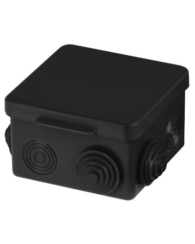 Распаячная коробка ОП 80х80х50мм, крышка, IP54, 7вх., черная TDM (SQ1401-0912). Распаячная коробка ОП. TDM ЕLECTRIC в Благовещенске