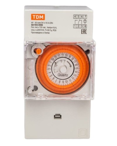 АР-30мин/24ч-16А-DIN (3 модуля) TDM (SQ1503-0006). Аналоговое суточное реле. TDM ЕLECTRIC в Благовещенске