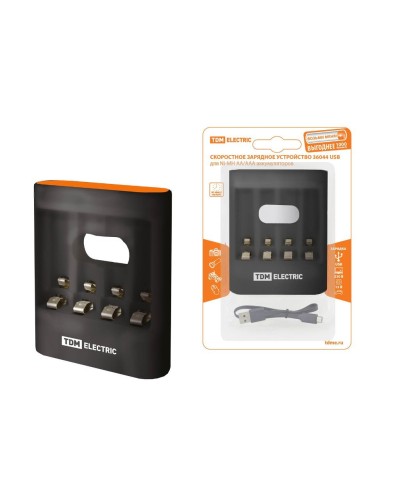 Зарядное устройство 36044 (3600mA 4слота АА/ААА 4 кан.USB) (SQ1702-0100). Зарядное устройство. TDM ЕLECTRIC в Благовещенске
