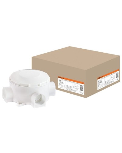 Распаячная коробка ОП D80х35мм, IP42, 3-х рожковая, белая TDM (SQ1401-4004). Распаячная коробка ОП. TDM ЕLECTRIC в Благовещенске
