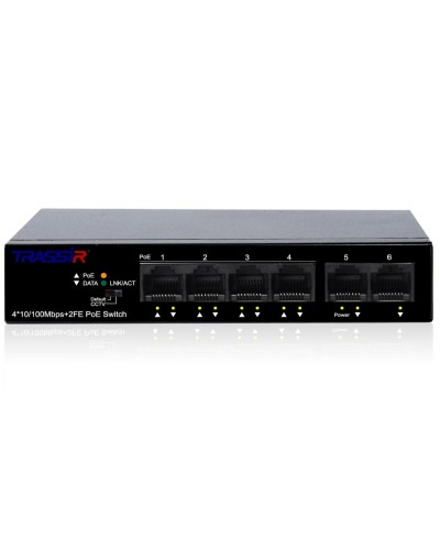 TR-NS1106-60-4POE. Коммутатор с PoE. Trassir в Благовещенске