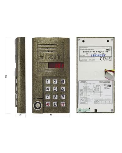 БВД-SM101T. Вызывная панель аудиодомофона. VIZIT в Благовещенске