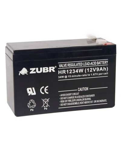 ZUBR HR 1234W (12V, 9Ah). Аккумулятор герметичный свинцово-кислотный. ZUBR в Благовещенске