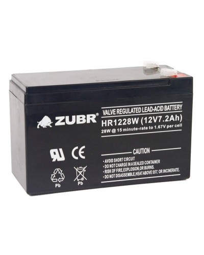 ZUBR HR 1228W (12V, 7,2Ah). Аккумулятор герметичный свинцово-кислотный. ZUBR в Благовещенске