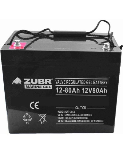 ZUBR MARINE GEL NPG 12-80 (12V, 80Ah). Аккумулятор герметичный свинцово-кислотный. ZUBR в Благовещенске