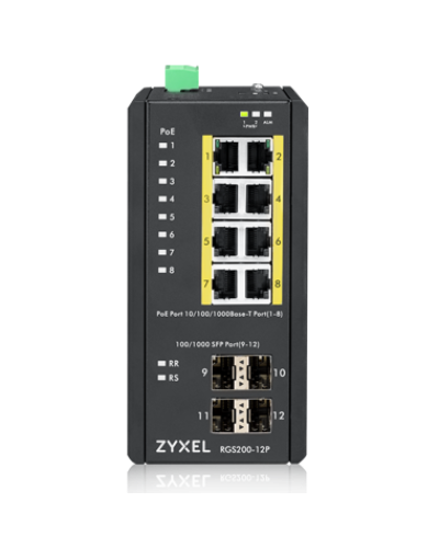 RGS200-12P-ZZ0101F. Промышленный L2 PoE+ коммутатор. ZYXEL в Благовещенске