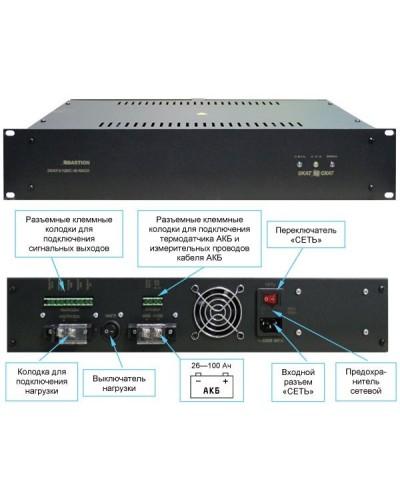 SKAT -V.12DC-18 RACK (СКАТ ИБП-12/18-RACK) (2145). Источник вторичного электропитания резервированный. Бастион в Благовещенске