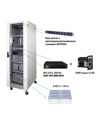 SKAT UPS 3000 SNMP (467). Комплекс бесперебойного питания. Бастион в Благовещенске