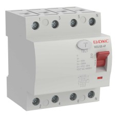 YON MAX MDL100 ВДТ, 4P, 30mA, 25A, АС (MDL100-4P2-25-AC). Автоматический выключатель дифференциальный (УЗО). ДКС