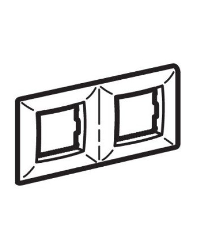 Рамка на 2+2 модуля (двухместная), слоновая кость (75012O): Рамка двухместная, Brava в Благовещенске