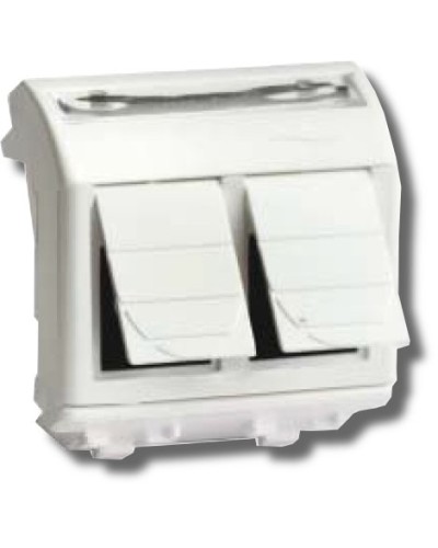 Розетка RJ-45 Brava 2 модуля белая (76656B): Розетка компьютерная с двумя разъёмами в Благовещенске