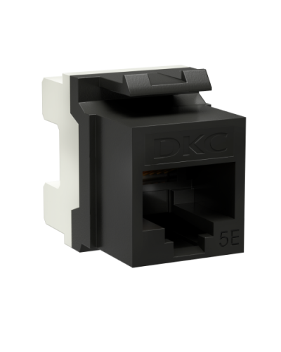 Модуль Keystone RJ45 CAT5E, 180 градусов, черный (RNK5EU180BK): Модуль неэкранированный в Благовещенске